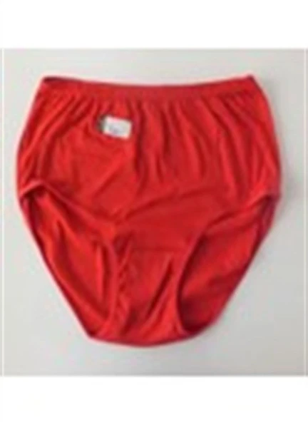 Tutku Bayan Slip Külot Bato Kırmızı 100 Pamuk Penye 12 Adet
