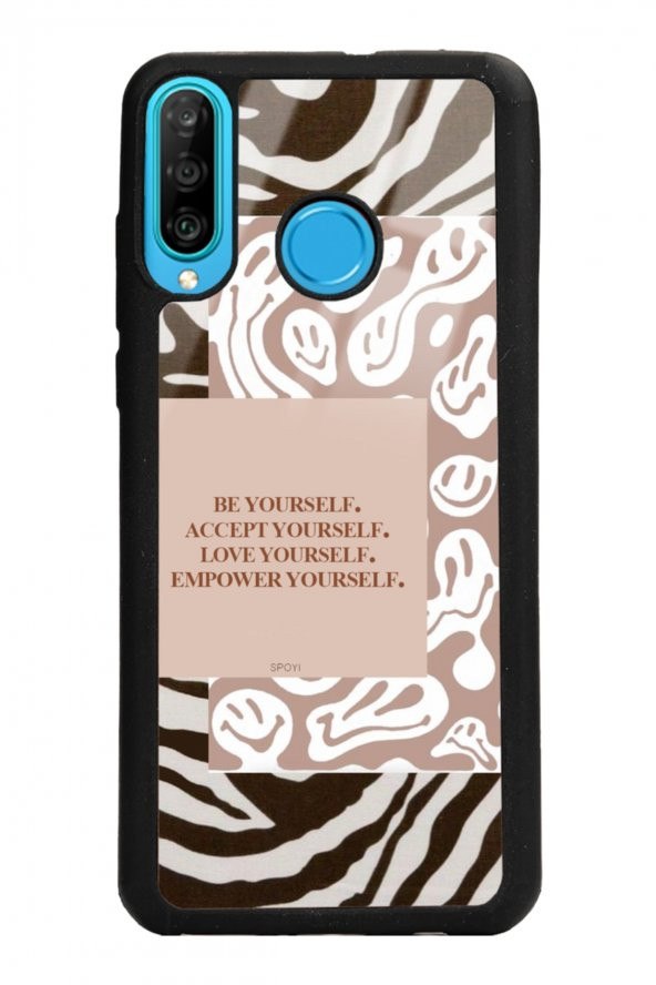 Spoyi Huawei P20 Lite Emoji Zebra Tasarımlı Glossy Telefon Kılıfı