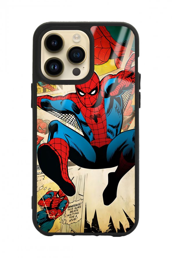 Spoyi Iphone 14 Pro Spider-man Örümcek Adam Tasarımlı Glossy Telefon Kılıfı