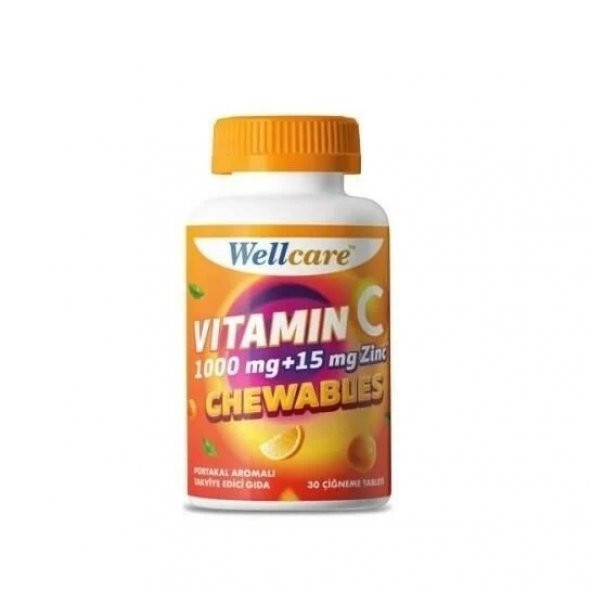 Wellcare Vitamin C 1000mg + Çinko 15 Mg 30 Tablet