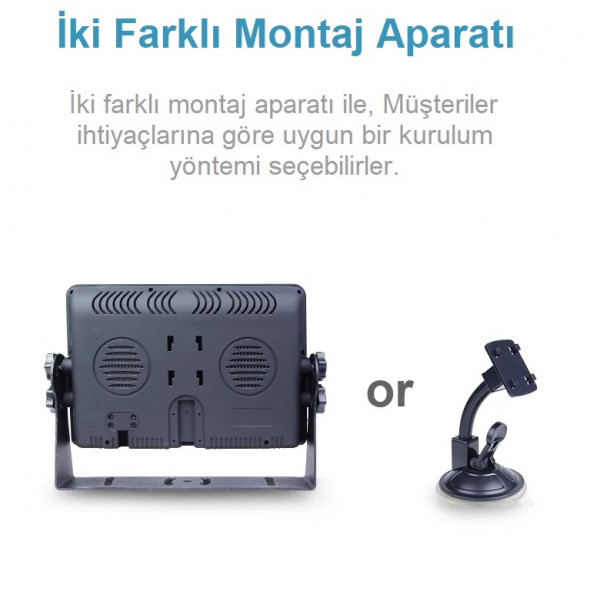 Betoptek BTM710 Ticari Araç Ekranlı 3 lü Kamera Sistemi - 7