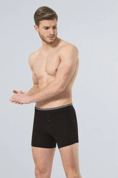 Türen Erkek Likralı Düğmeli Boxer (2li Paket) - 2