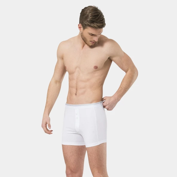 Türen Erkek Likralı Düğmeli Boxer (2li Paket) - 5