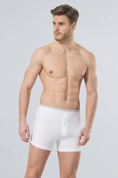 Türen Erkek Likralı Düğmeli Boxer (2li Paket) - 2