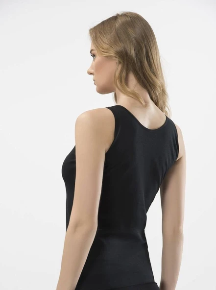 Türen Kadın Dantelli V Yaka Askılı Kaşkorse 2’li Pamuklu Atlet - 2