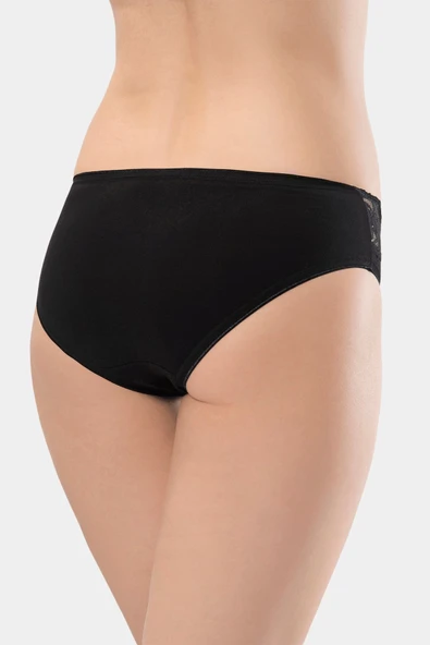 Türen Kadın Beli Dantelli Likralı 2li Pamuklu Bikini Külot - 4