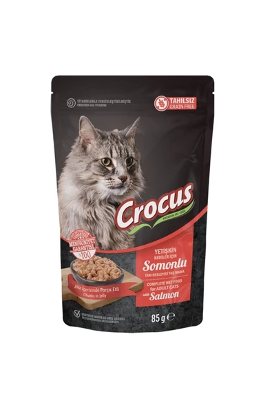 Tahılsız Kedi Somonlu Pouch Jöleli Yaş Mama 85 G