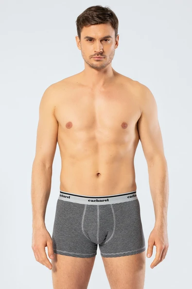 Cacharel Erkek 2li Çizgili Likralı Boxer - 8