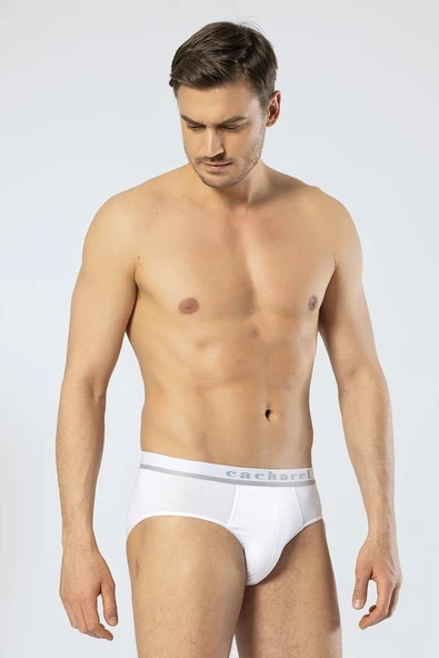 Cacharel Erkek Lastikli Slip Beyaz - 5
