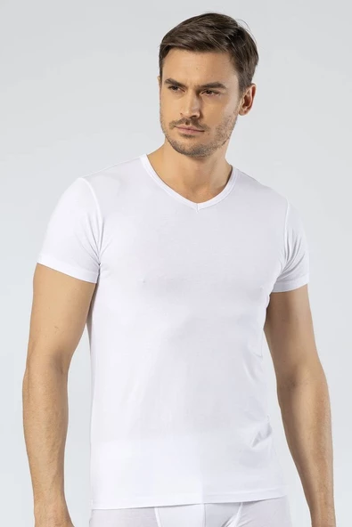 Cacharel T-shirt Erkek V Yaka