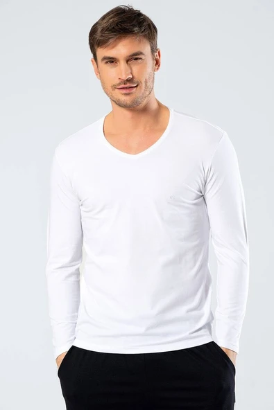 Cacharel  V Yaka Uzun Kollu T-Shirt Erkek
