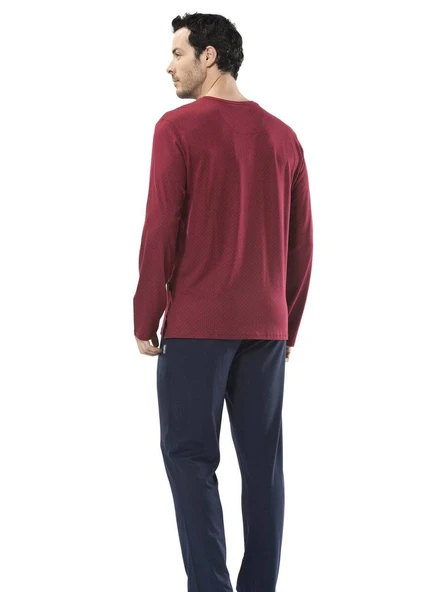 Cacharel Emprime Baskılı V Yaka Uzun Kol Pijama - Resim 4