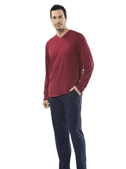 Cacharel Emprime Baskılı V Yaka Uzun Kol Pijama - Resim 6