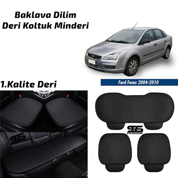 Ford Focus 2 2004-2010 Sedan Siyah Deri Oto Koltuk Minderi