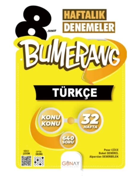 Bumerang 8. Sınıf LGS 32’lik Haftalık Türkçe Denemeleri
