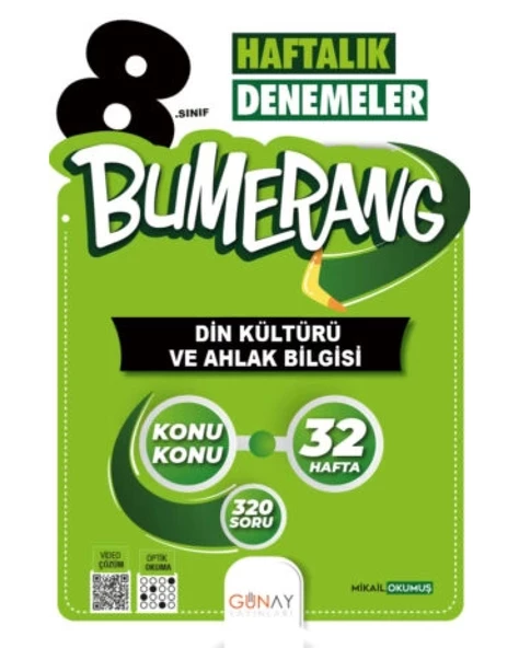 Bumerang LGS 8. Sınıf 32’lik Haftalık Din Kültürü ve Ahlak Bilgisi Denemeleri ürün görseli 1