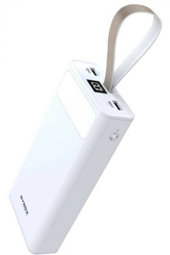 Pb115 30000 Mah Led Ekranlı Powerbank (FENER AYDINLATMALI) Beyaz