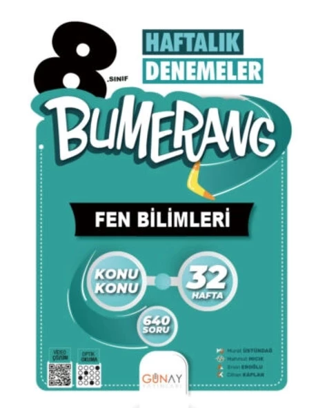 Bumerang LGS 8. Sınıf 32’lik Haftalık Fen Bilimleri Denemeleri