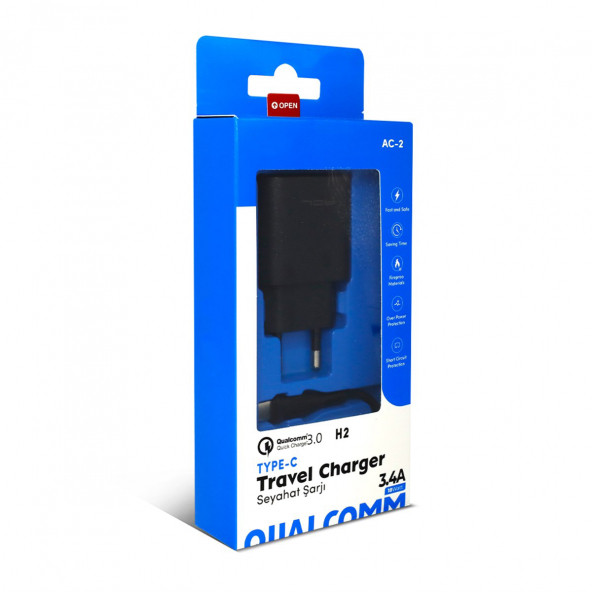 Zuidid H2 3.4A 18W Type-C Seyahat Şarj Aleti - 3