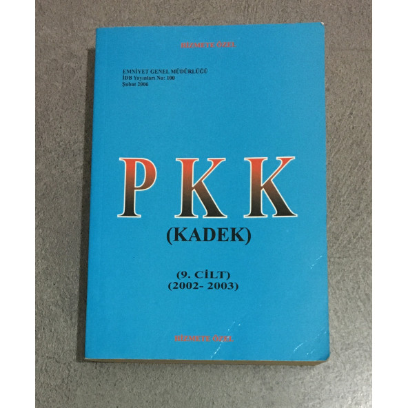 PKK ( KADEK ) 9.Cilt ( 2002 - 2003 ) ( İKİNCİ EL ÜRÜN )