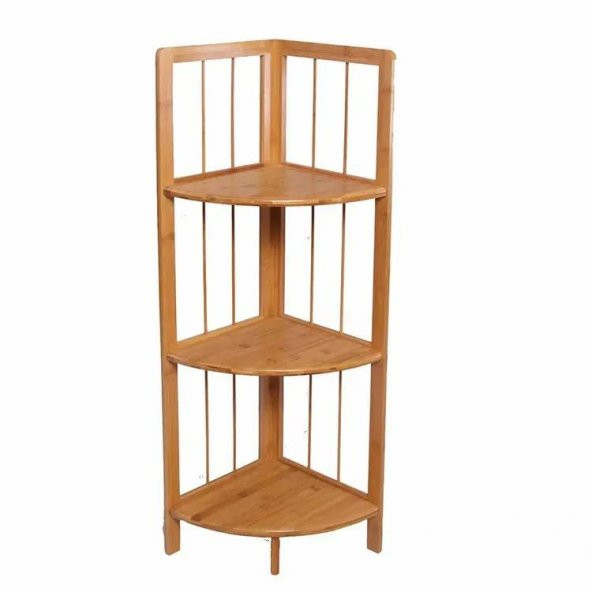 Rossel Premium Bambu Köşeli Raf - 3