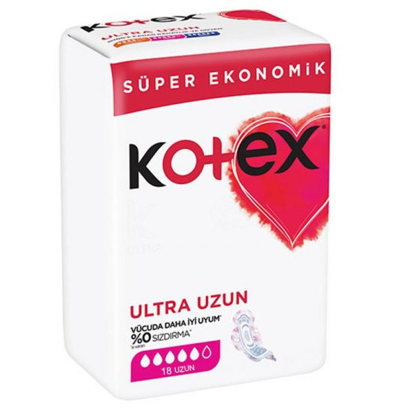 Kotex Ultra Uzun Hijyenik Ped 18 Adet