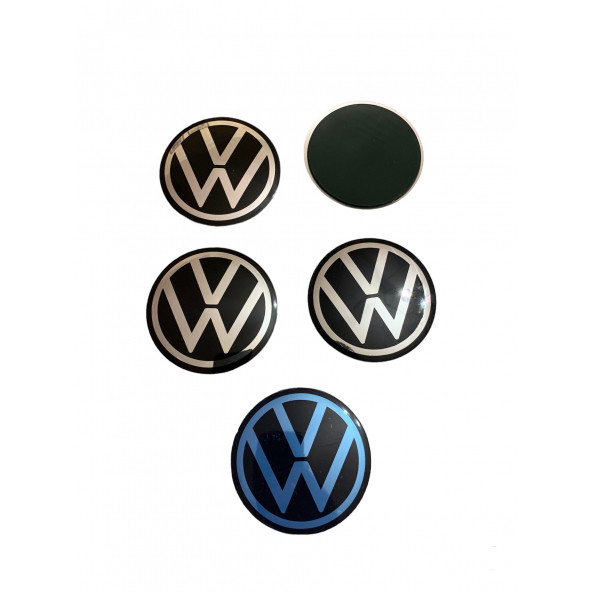 VOLKSWAGEN YENİ NESİL 56 MM JANT LOGO STICKER - Resim 2