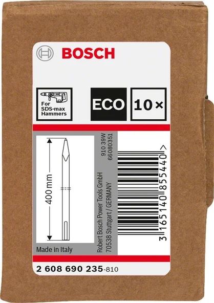 Bosch - SDS-Max Şaftlı Sivri Keski 400 mm 10'lu EKO - 2