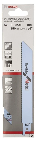 Bosch - Flexible Serisi Metal için Panter Testere Bıçağı S 922 AF - 5'li - 2