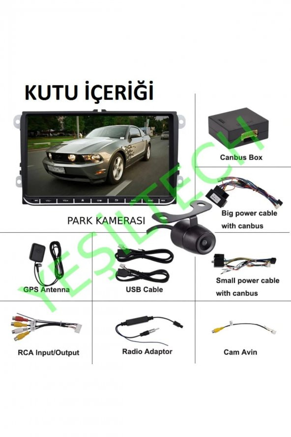 Bawerlink BW-9400 9 Inc Androıd 11 T3 2+32 Gb+Carplay VW Universal Multimedıa Oto Teyp (Volkswagen) - 5