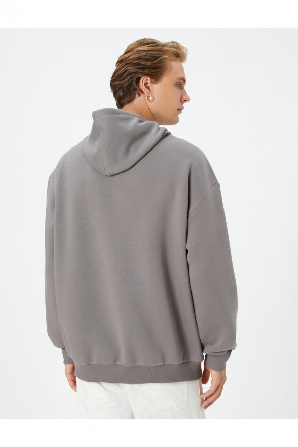 Gri Erkek Sweatshirt - Resim 4