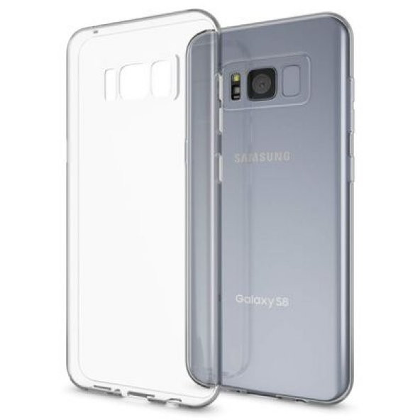 Samsung Galaxy S8 ile Uyumlu Kılıf Şeffaf Kamera Korumalı Esnek Silikon Telefon Kılıfı Kapak