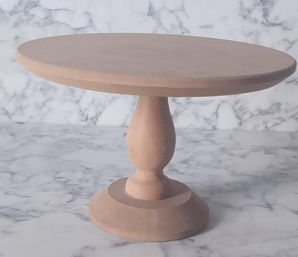 Hobi Adn 90193 Pasta Sunumluk Orta Boy HAM Ahşap Kayın MDF KUTUDA SEVK El Yapım - 9