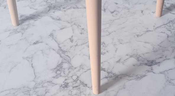 Hobi Adn 90186 Ahşap Kayın MDF HAM Sehpa Rölyef Oval Ayak Ölçüyu Değiştirilebilir - 2