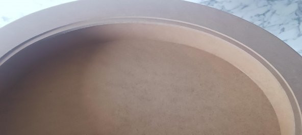 Hobi Adn 90186 Ahşap Kayın MDF HAM Sehpa Rölyef Oval Ayak Ölçüyu Değiştirilebilir - 3