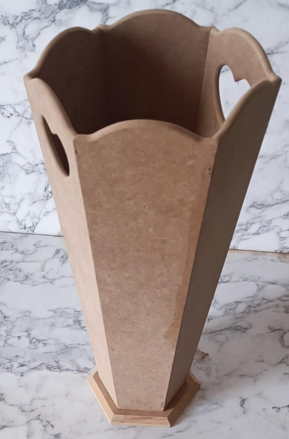 Hobi Adn 90187 Ahşap Mdf HAM Şemsiyelik Vazosu büyük MODEL Kutuda Sevk El Yapım - 3