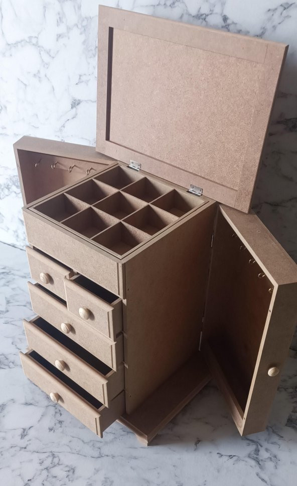 Hobi Adn 90189 şifonyer Çok Fonksiyon 8 Çekmece HAM Kutuda Sevk Mdf El yapım - 3