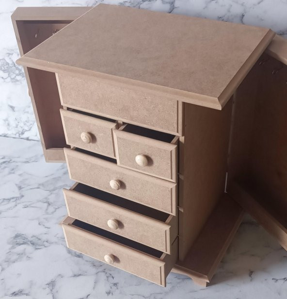 Hobi Adn 90189 şifonyer Çok Fonksiyon 8 Çekmece HAM Kutuda Sevk Mdf El yapım - 4