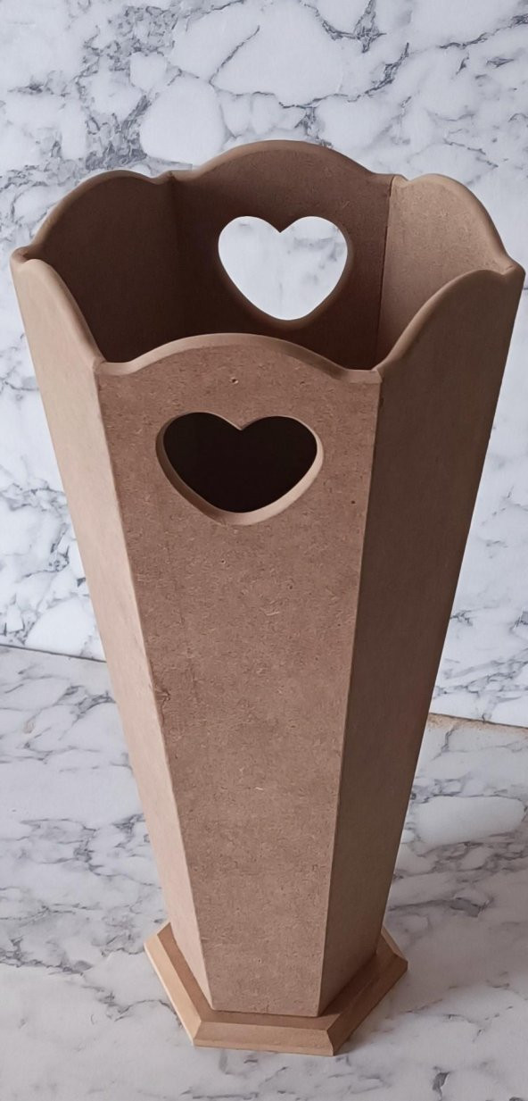 Hobi Adn 90187 Ahşap Mdf HAM Şemsiyelik Vazosu büyük MODEL Kutuda Sevk El Yapım - 8