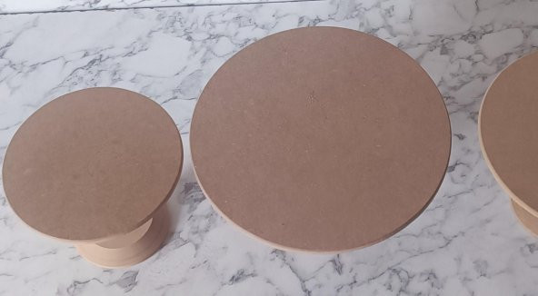 Hobi Adn 90191 Pasta Sunum HAM 3LÜ Set  Kutuda Sevk El Yapım - 2