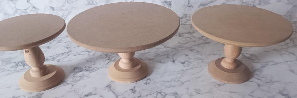 Hobi Adn 90191 Pasta Sunum HAM 3LÜ Set  Kutuda Sevk El Yapım - 3