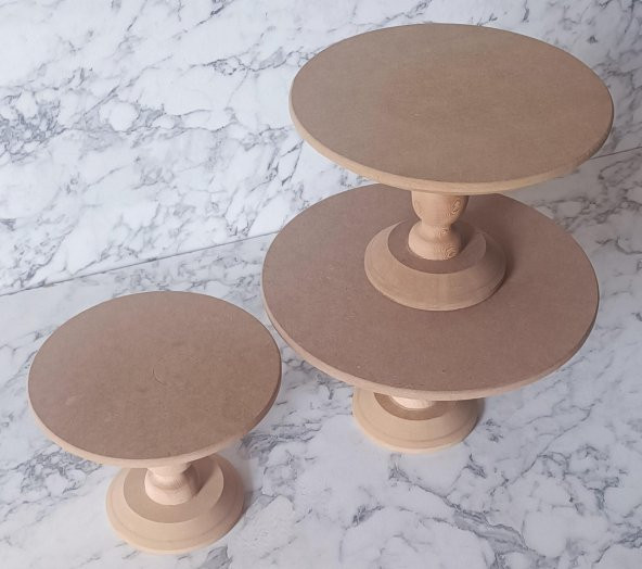 Hobi Adn 90191 Pasta Sunum HAM 3LÜ Set  Kutuda Sevk El Yapım - 5