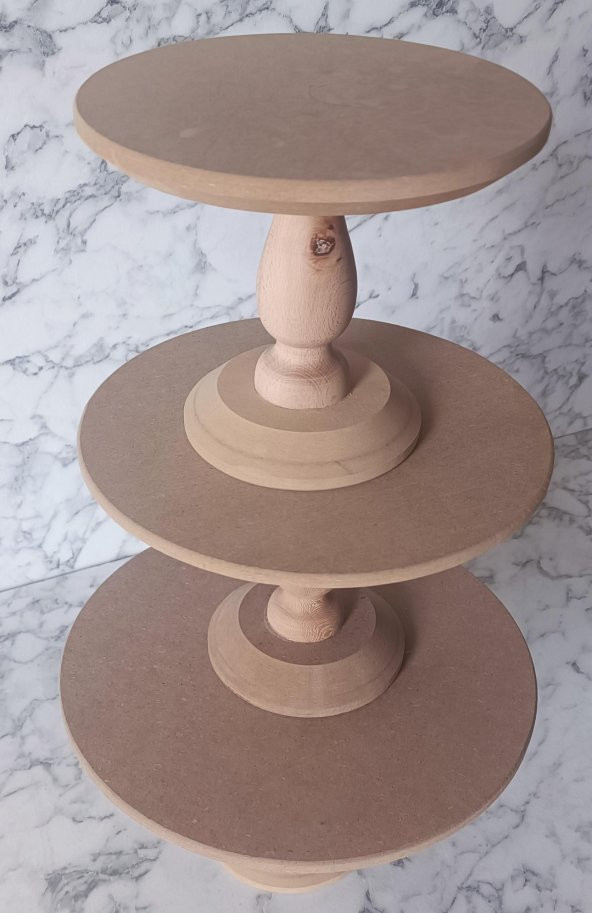 Hobi Adn 90191 Pasta Sunum HAM 3LÜ Set Kutuda Sevk El Yapım - 6