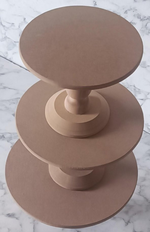 Hobi Adn 90191 Pasta Sunum HAM 3LÜ Set Kutuda Sevk El Yapım - 7