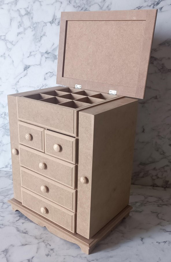 Hobi Adn 90189 şifonyer Çok Fonksiyon 8 Çekmece HAM Kutuda Sevk Mdf El yapım - 10