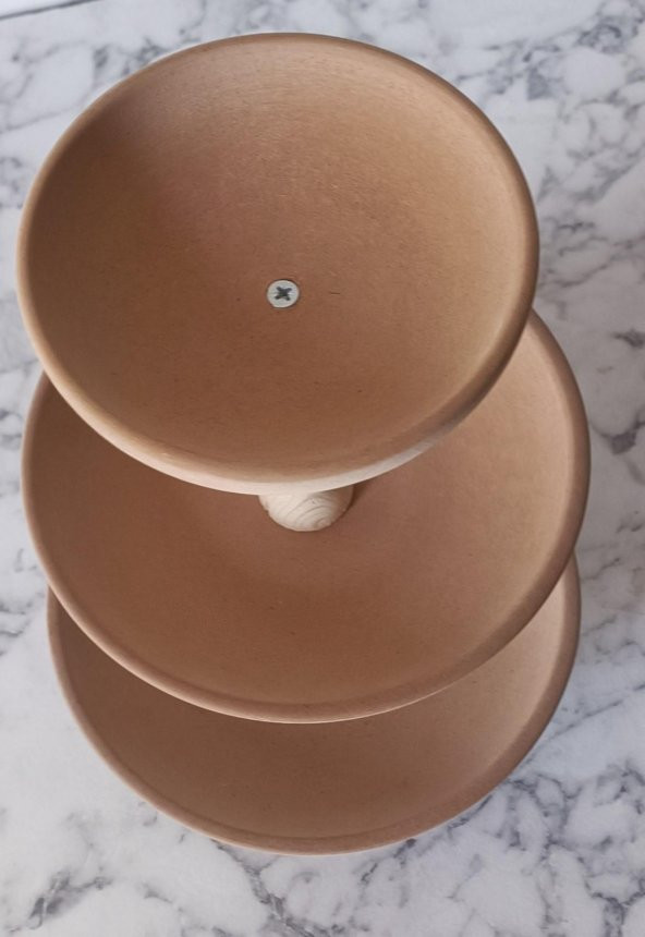 Hobi Adn 90188 Çerezlik Sunumluk HAM Oyma 3 Kat Kutuda Sevk El Yapım - 8