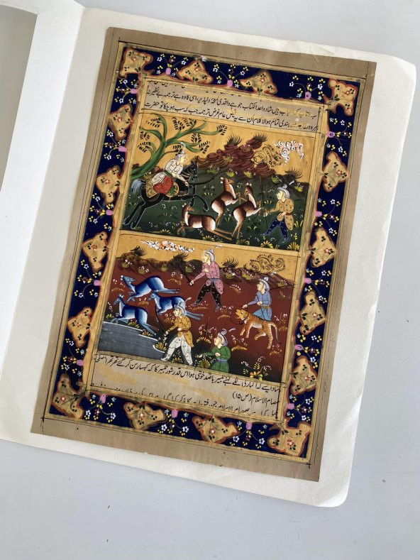 İnsanların Hayvanlara Zulmü Temalı El Yapımı Minyatür Resim 30x20 cm - 2