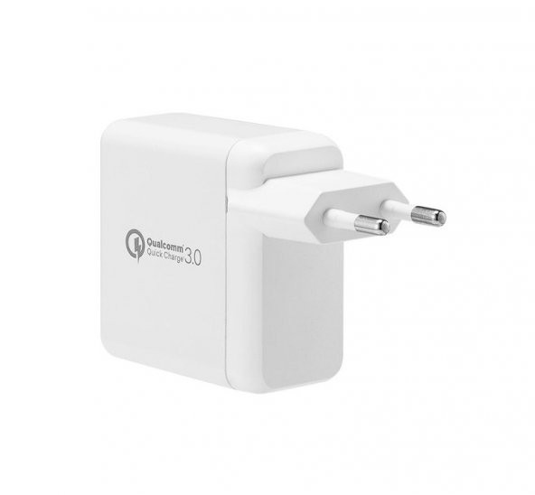 Spigen Essential F207 Qualcomm 3.0 Çift Usb iP Hızlı Şarj Aleti - 30W Hızlı Şarj Cihazı - 2