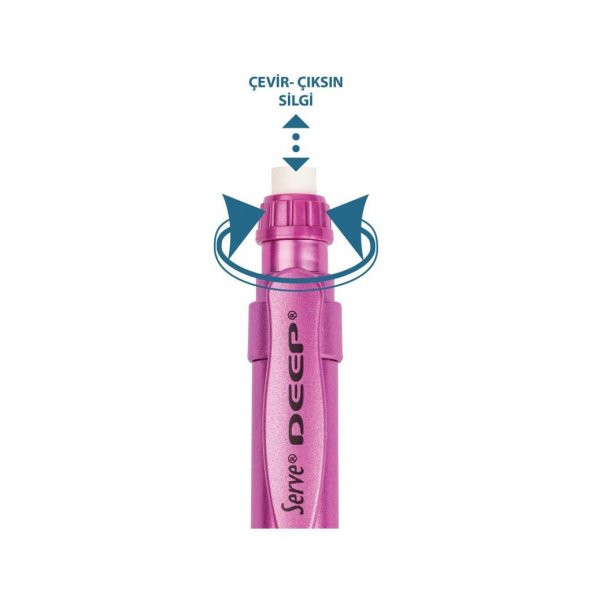 Serve Deep Mekanik Uçlu Kalem 0.7 mm Metalik Prenses Pembe - 2