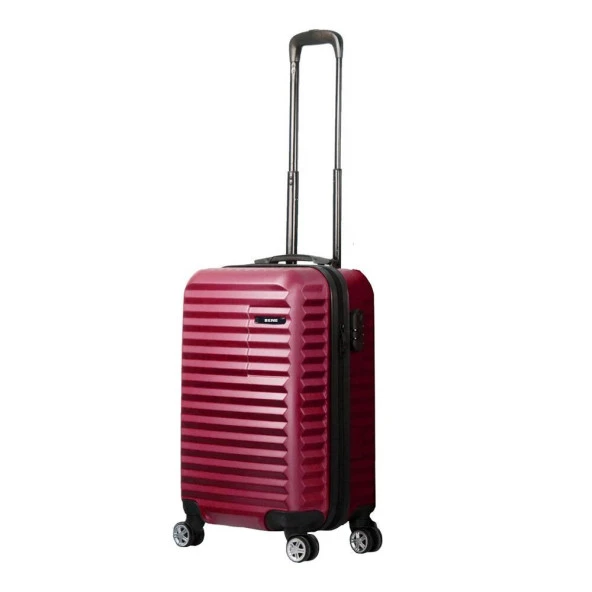 Bene Unisex ABS Sert Kabuk Küçük Boy Bordo Valiz Bavul-111Vk